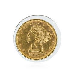 1895 $5 AU Liberty Head Half Eagle Gold Coin