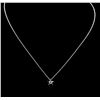 Image 2 : 14KT White Gold 0.20ct Diamond Star Pendant With Chain