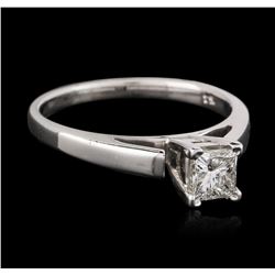 14KT White Gold 0.54ct Princess Cut Diamond Solitaire Ring