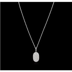 2.00ctw Diamond Pendant With Chain - 14KT White Gold