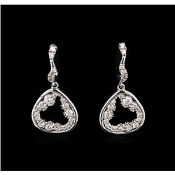 0.57ctw Diamond Earrings - 14KT White Gold