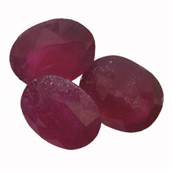 13.34ctw Oval Mixed Ruby Parcel