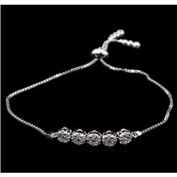 0.90ctw Diamond Bracelet - 14KT White Gold