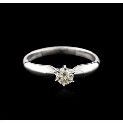 14KT White Gold 0.33ct Round Cut Diamond Solitaire Ring