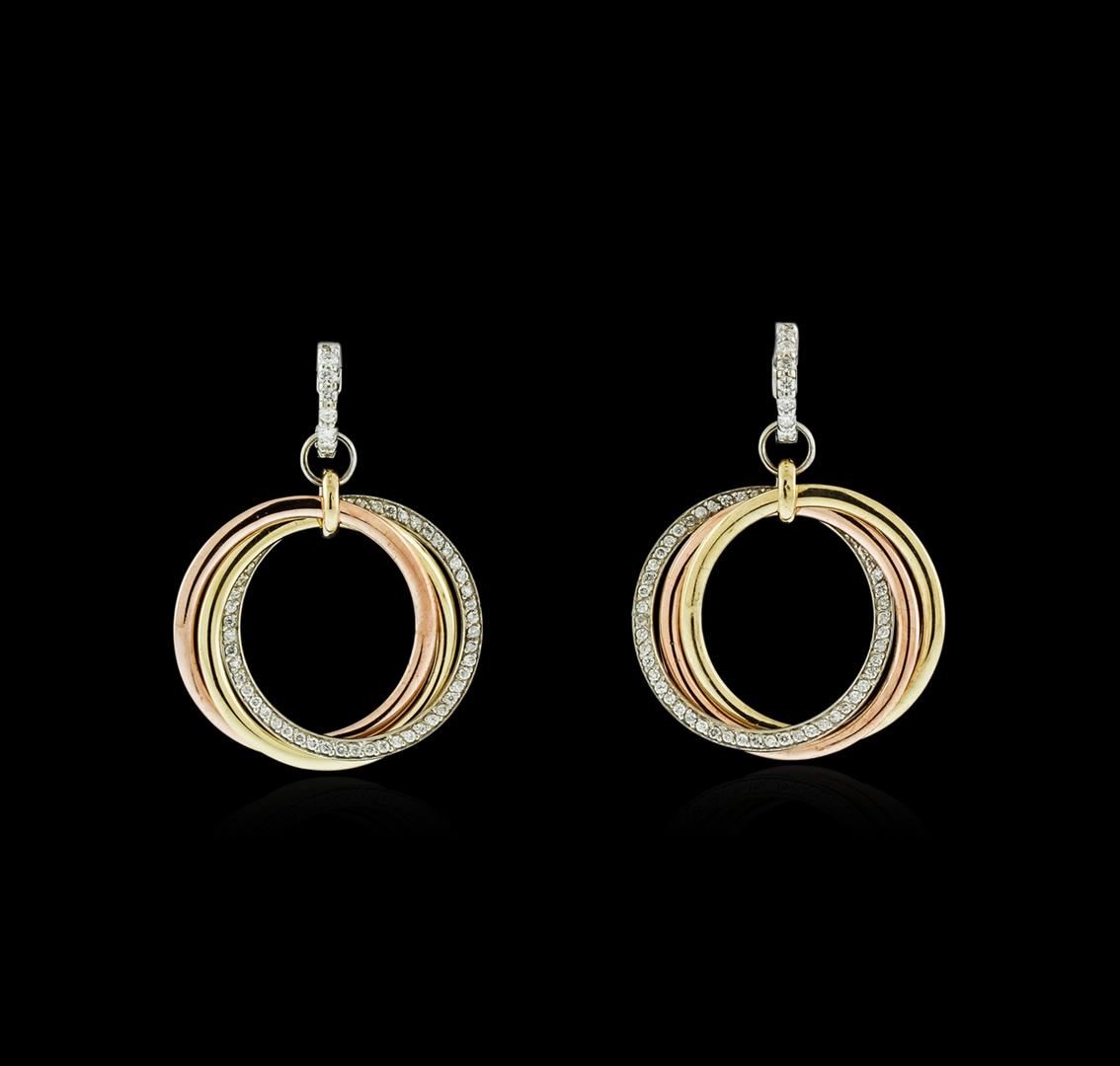 Tricolor gold earrings Clearance