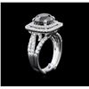 Image 3 : 4.92ctw Black Diamond Ring - 18KT White Gold