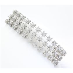 10.00ctw Diamond Bracelet - 18K White Gold