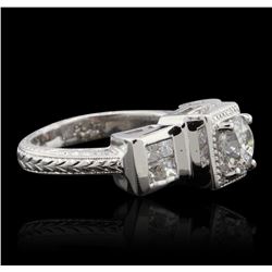 Platinum  1.96ctw Diamond  Ring