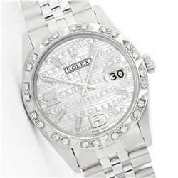 Rolex Stainless Steel Diamond DateJust Men's Watch