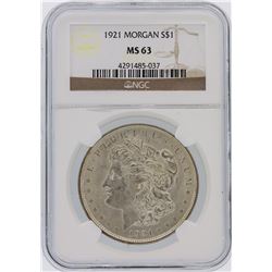 1921 NGC MS63 Morgan Silver Dollar