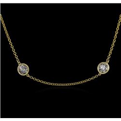 14KT Yellow Gold 4.87ctw Diamond Necklace