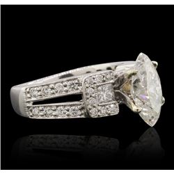 18KT White Gold EGL Certified 2.99ctw Diamond Ring