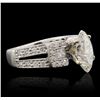 Image 1 : 18KT White Gold EGL Certified 2.99ctw Diamond Ring