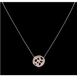 0.77ctw Diamond Necklace - 14KT Rose Gold