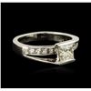 Image 1 : 18KT White Gold 1.45ctw Diamond Ring