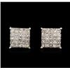 Image 1 : 2.00ctw Diamond Earrings - 14KT White Gold