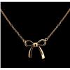 Image 1 : 14KT Rose Gold Bow Necklace