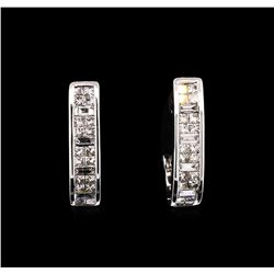 1.03ctw Diamond Earrings - 14KT White Gold