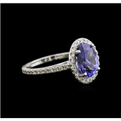 2.65ct Tanzanite and Diamond Ring - 14KT White Gold