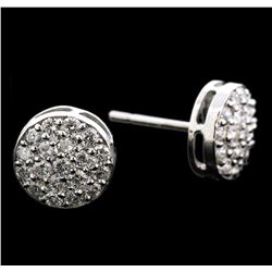 14KT White Gold 1.14ctw Diamond Earrings