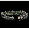 Image 3 : 16.93ctw Alexandrite and Diamond Bracelet - 14KT White Gold