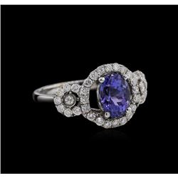 1.96ct Tanzanite and Diamond Ring - 14KT White Gold