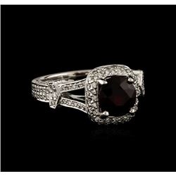 14KT White Gold 2.20ct Ruby and Diamond Ring