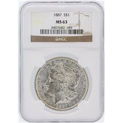 1887 NGC MS63 Morgan Silver Dollar