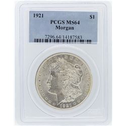 1921 PCGS MS64 Morgan Silver Dollar