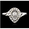 Image 2 : 10KT White Gold 0.20ctw Diamond Ring