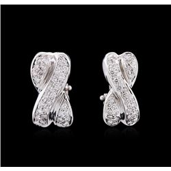 1.34ctw Diamond Earrings - 14KT White Gold