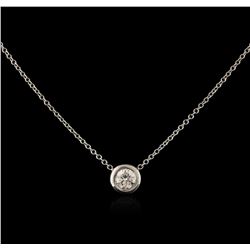 14KT White Gold 0.37ct Diamond Necklace