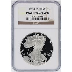 1995-P NGC PF69 Ultra Cameo American Silver Eagle Dollar