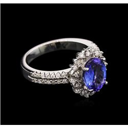 1.88ct Tanzanite and Diamond Ring - 14KT White Gold