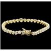 Image 2 : 9.83ctw Diamond Tennis Bracelet - 18KT Yellow Gold