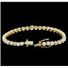 Image 3 : 9.83ctw Diamond Tennis Bracelet - 18KT Yellow Gold
