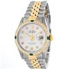 Image 1 : Rolex 14KT Two-Tone Emerald And Diamond DateJust Men's Watch