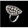Image 3 : 14KT White Gold 3.79ctw Diamond Ring