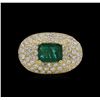 Image 3 : 14KT Yellow Gold 3.08ct Emerald and Diamond Ring