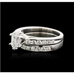 14KT White Gold 1.52ctw Diamond Wedding Ring Set