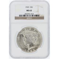 1923 NGC MS63 Peace Silver Dollar