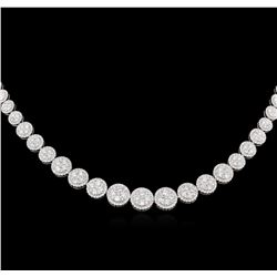 6.46ctw Diamond Necklace - 18KT White Gold