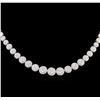 Image 1 : 6.46ctw Diamond Necklace - 18KT White Gold