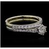 Image 1 : 1.19ctw Diamond Wedding Ring Set - 14KT Two-Tone Gold