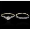 Image 2 : 1.19ctw Diamond Wedding Ring Set - 14KT Two-Tone Gold