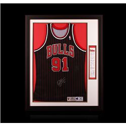 Dennis Rodman Framed Autographed Jersey