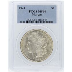 1921 PCGS MS64 Morgan Silver Dollar