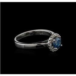 0.84ctw Blue Diamond Ring - 14KT White Gold