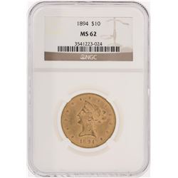 1894 NGC MS62 $10 Liberty Head Eagle Gold Coin