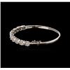 Image 2 : 14KT White Gold 2.52ctw Diamond Bangle Bracelet